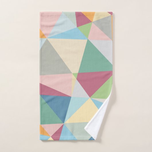 Pastellfarben Modernes Abstraktes geometrisches Mu Badhandtuch Set (Handtuch)