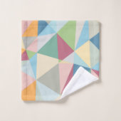 Pastellfarben Modernes Abstraktes geometrisches Mu Badhandtuch Set (Waschlappen)