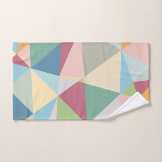 Pastellfarben Modernes Abstraktes geometrisches Mu Badhandtuch Set (Handtuch)