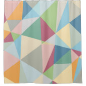 Pastellfarben Modernes Abstraktes geometrisches Mu Duschvorhang (Vorderseite)