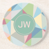 Pastellfarben Modernes Abstraktes geometrisches Mu Getränkeuntersetzer (Vorne)
