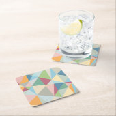 Pastellfarben Modernes Abstraktes geometrisches Mu Rechteckiger Pappuntersetzer (Vor Ort)