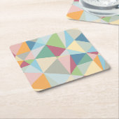 Pastellfarben Modernes Abstraktes geometrisches Mu Rechteckiger Pappuntersetzer (angewinkelt)