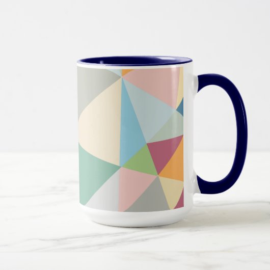Pastellfarben Modernes Abstraktes geometrisches Mu Tasse (Rechts)