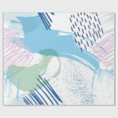 Pastellfarben Modernes geometrisches Muster Geschenkpapier (Flach)