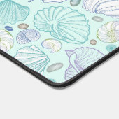 Pastellfarben, Muschelmuster, kundenspezifisch Schreibtischunterlage (Ecke)