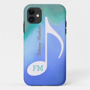 Pastellfarben Musiknote personalisiert iPhone 11 Hülle