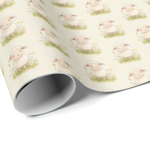 Pastellfarben, nicht nur für Farmliebhaber, Schafe Geschenkpapier