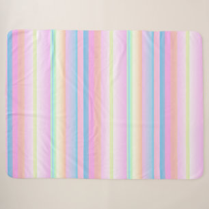 Pastellfarben niedlich gestreift sherpadecke