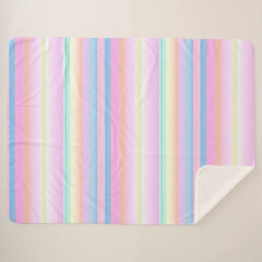 Pastellfarben niedlich gestreift sherpadecke (Vorderseite (Horizontal))