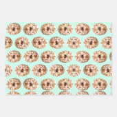 Pastellfarben niedlicher Feinschmecker Geschenkpapier Set (Vorderseite 3)