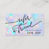 Pastellfarben Opal-Referenzkarte Visitenkarte (Vorderseite)