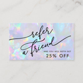 Pastellfarben Opal-Referenzkarte Visitenkarte