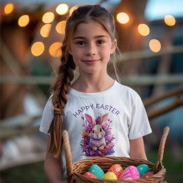 Pastellfarben Ostern Bunny & Blume Individuelle Na T-Shirt