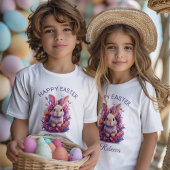 Pastellfarben Ostern Bunny & Blume Individuelle Na T-Shirt