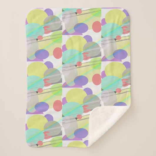Pastellfarben Oval Form Keule Sherpadecke (Vorderseite)