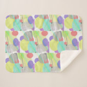 Pastellfarben Oval Form Keule Sherpadecke (Vorderseite (Horizontal))