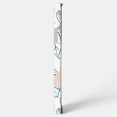 Pastellfarben Palmenfarben Blätter und Bio Formen Samsung Galaxy Hülle (Linke Seite)