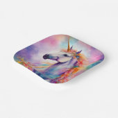 Pastellfarben Pappteller (Gewinkelt)