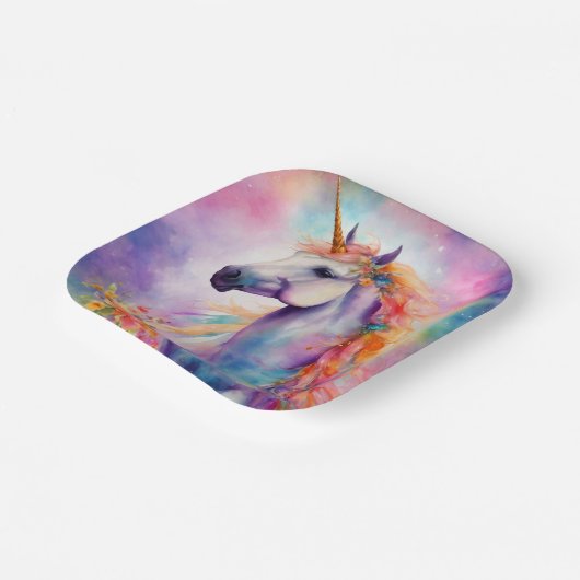 Pastellfarben Pappteller (Gewinkelt)