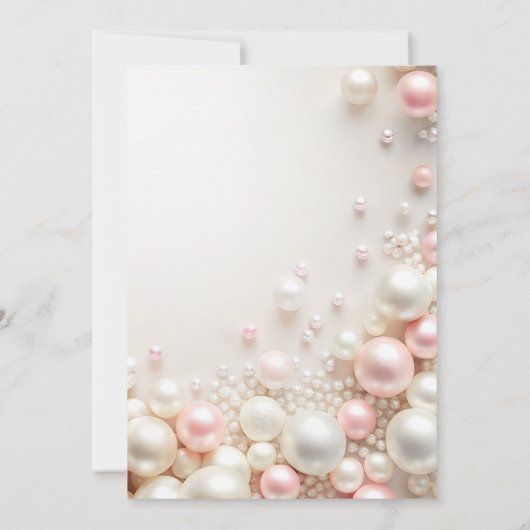 Pastellfarben Perlen mit Karo-Brautparty Einladung (Rückseite)