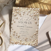 Pastellfarben Perlen mit Karo-Brautparty Einladung