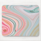 Pastellfarben-Pfefferminzmarmor Wirbel Mousepad (Vorne)