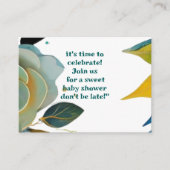 Pastellfarben phantastische Blumen Babydusche Begleitkarte (Vorderseite)