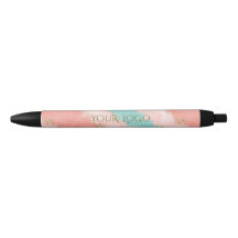 Pastellfarben Pink Green Watercolor Gold Monogram