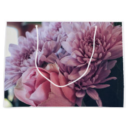 Pastellfarben Pink Lila Rose Blume Große Geschenktüte