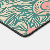 Pastellfarben Pink und grünes Blumenmuster Schreibtischunterlage (Ecke)