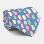 Pastellfarben Pinselstreifen Muster Krawatte (Gerollt)