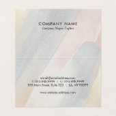 Pastellfarben Pinselstriche Hintergrund Visitenkarten (Innenseite Aufgefaltet)