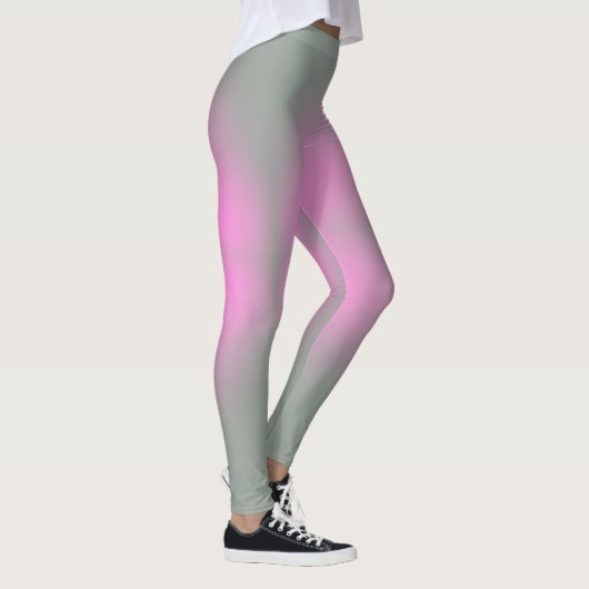 Pastellfarben Positive Vibes Blassgrau Pink Leggings (Rechts)