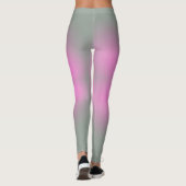 Pastellfarben Positive Vibes Blassgrau Pink Leggings (Rückseite)