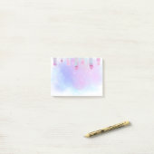 Pastellfarben Post-it Klebezettel (Auf Schreibtisch)