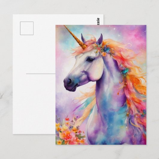 Pastellfarben Postkarte (Vorne/Hinten)