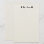 Pastellfarben Professionell Einzigartig Klassisch  Briefpapier (Vorne/Hinten)