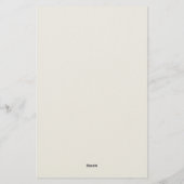 Pastellfarben Professionell Einzigartig Klassisch  Briefpapier (Rückseite)