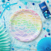 Pastellfarben Rainbow Geometric Paper Tellers Pappteller (Party)