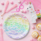 Pastellfarben Rainbow Geometric Paper Tellers Pappteller (Party)