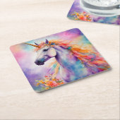 Pastellfarben Rechteckiger Pappuntersetzer (angewinkelt)