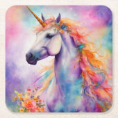 Pastellfarben Rechteckiger Pappuntersetzer (Vorderseite)