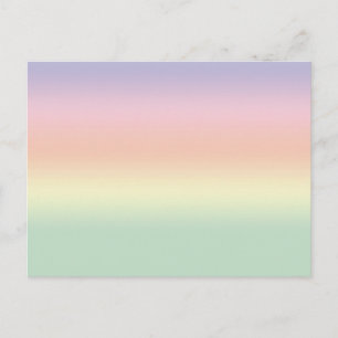 Pastellfarben-Regenbogen-Postkarte Postkarte