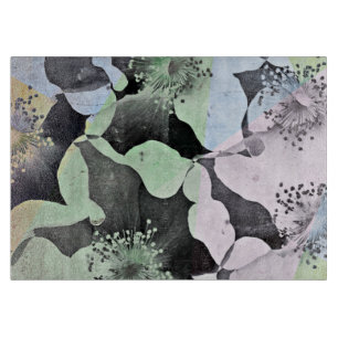 Pastellfarben Romantische Blume Naturmuster Kunst Schneidebrett