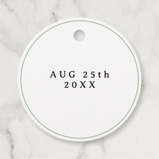 Pastellfarben Rosa Grüner Tee Geschenkanhänger (Rückseite)