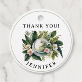 Pastellfarben Rosa Grüner Tee Geschenkanhänger (Vorderseite)