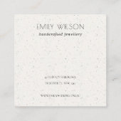 Pastellfarben Rosa Keramik Textur Button Display Quadratische Visitenkarte (Rückseite)