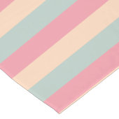 Pastellfarben Rosa Pfirsichfarbene Aquamarin gestr Kurzer Tischläufer (Ecke)