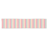 Pastellfarben Rosa Pfirsichfarbene Aquamarin gestr Kurzer Tischläufer (Horizontal)